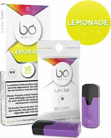 Υγρό Αναπλήρωσης Ηλεκτρονικού Τσιγάρου BO Vaping MUB384344 Caps Lemonade - 16mg Nicotine