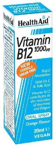 Health Aid Vitamin B12 Βιταμίνη για την Υγεία του Νευρικού Συστήματος 1000mcg Πορτοκάλι 20ml