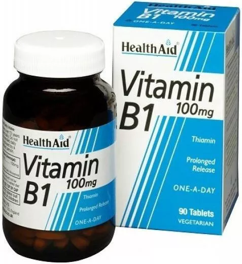 Health Aid Vitamin B1 Βιταμίνη για την Υγεία του Νευρικού Συστήματος 100mg 90 Ταμπλέτες