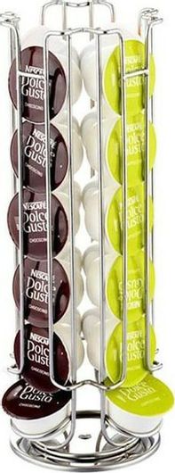 Βάση για 24 Κάψουλες Dolce Gusto Cafeina Μεταλλική 13.7x13.7x32.8cm