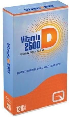 Quest Vitamin D3 Βιταμίνη για Ανοσοποιητικό 2500iu 120 Ταμπλέτες