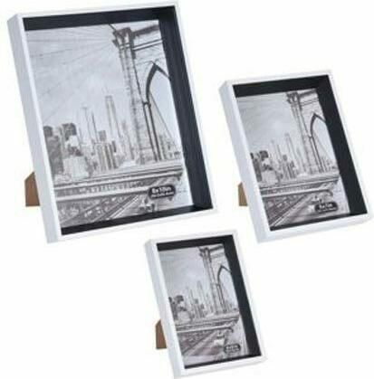 Κορνίζες Ξύλινες 3τμχ 20.3x2x25.4cm Μαύρο