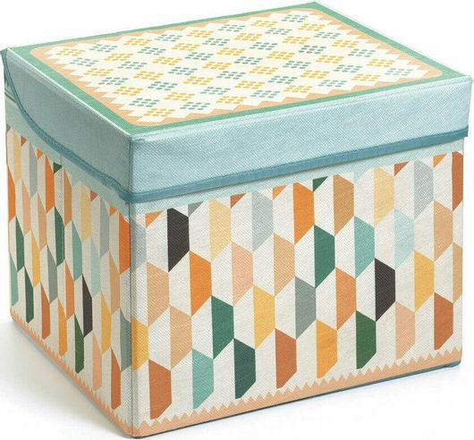 Παιδικό Κουτί Αποθήκευσης Djeco Πτυσσόμενο από Ύφασμα Orient Μπλε