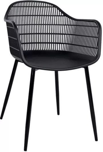 Καρέκλα Τραπεζαρίας Hadi από Πολυπροπυλένιο 61x57x85cm Μαύρο