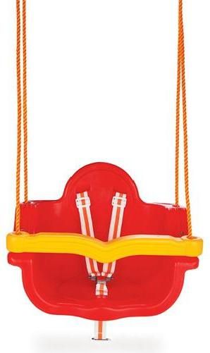 Κούνια Pilsan με Προστατευτικό & Ζώνη Ασφαλείας Πλαστική Cradle Jumbo για 1+ Ετών Κόκκινη