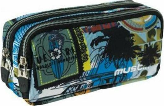 Must Team Palm Beach Κασετίνα με 2 Θήκες Μπλε