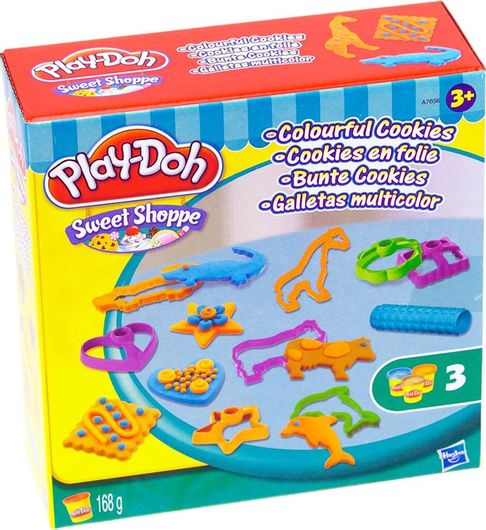 Πλαστελίνη Play Doh 3 με Πλαστικά Καλούπια
