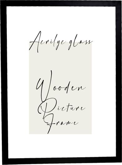 Κορνίζα Τοίχου για Φωτογραφία ή Παζλ 60x90 Ξύλινη με Ακρυλικό Τζάμι Άθραυστο Μαύρο