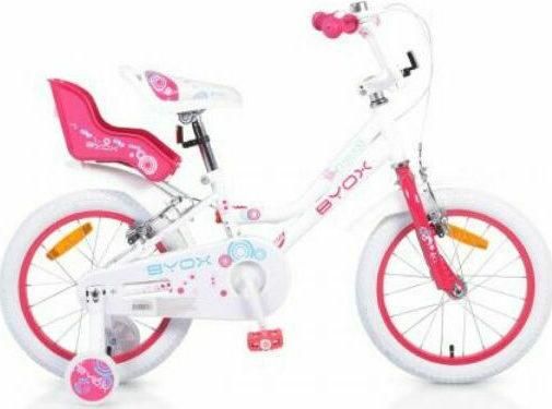 Παιδικό Ποδήλτο Byox Little Princess 16" Λευκό Ροζ