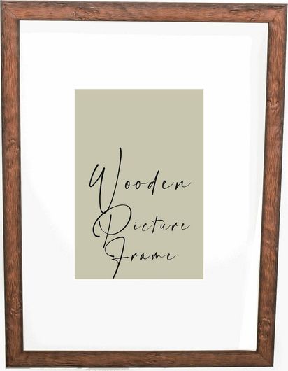 Κορνίζα Τοίχου για Φωτογραφία ή Παζλ 50x70 Ξύλινη με Aνάγλυφα Nερά Ξύλου με Ακρυλικό Τζάμι Άθραυστο Καφέ