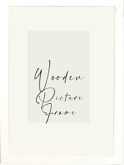 Κορνίζα Τοίχου Κ1061-3 Ξύλινη για Φωτογραφία ή Παζλ 34×48 με Ακρυλικό Τζάμι Άθραυστο Λευκό