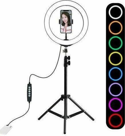 Ring Light Puluz PKT3039B 26cm με Βάση Κινητού και Τρίποδο