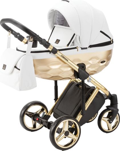 Καρότσι Μωρού Adamex Chantal Special Edition Πολυκαροτσι 2in1 Star 104-1 Λευκό