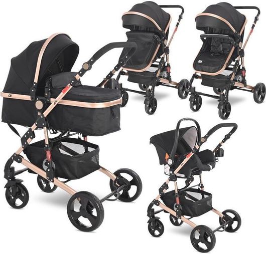 Πολυκαρότσι Lorelli Alba 3 σε 1 Classic Μαύρο