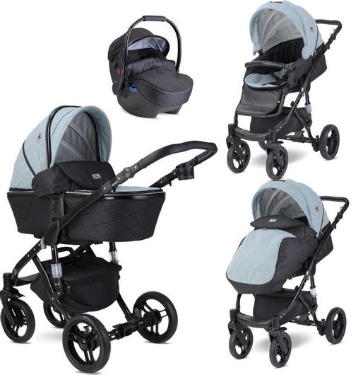 Πολυκαρότσι Lorelli Rimini Premium 3 σε 1 Silver Stars Μπλε