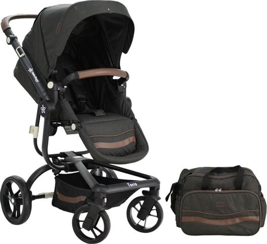 Καρότσι Bebestars Torro Graphite Με Τσαντα