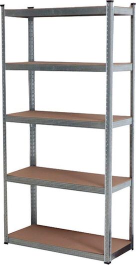 Ραφιέρα Bormann BSR2100 Dexion με 5 Ράφια 190x100x45cm Ασημί