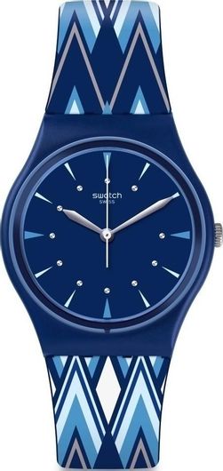 Γυναικείο ρολόι Swatch Pikabloo GN250 Multicolor Λουράκι Σιλικόνης Μπλε