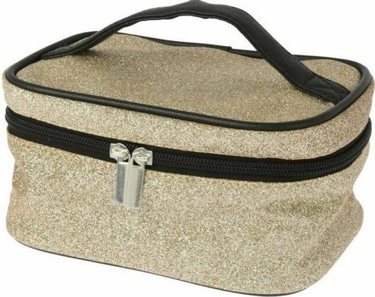 Τσάντα Ταξιδίου Νεσεσέρ για Καλλυντικά 19x13cm Χρυσό