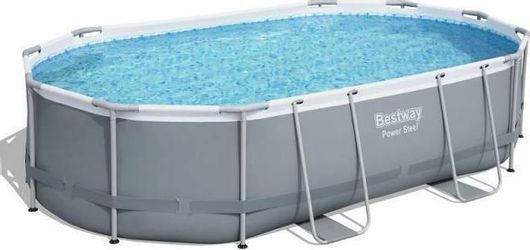 Πισίνα Bestway Power Steel PVC με Μεταλλικό Σκελετό 488x305x107cm
