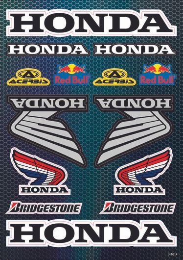 Σετ Αυτοκόλλητα Honda Καρτέλα