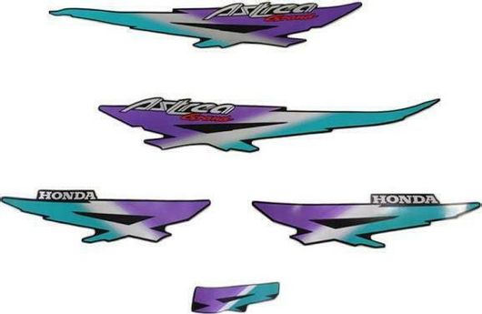 Σετ Αυτοκόλλητα για Honda Astrea Grand Μαύρο