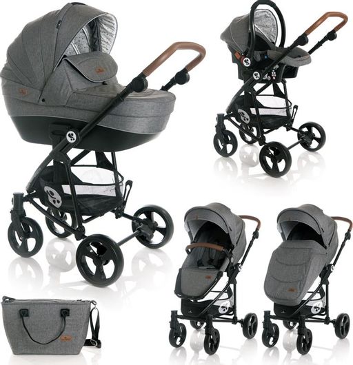 Καρότσι Μωρού Lorelli Πολυκαρότσι 3 Σε 1 "Crysta" 10021512012 Γκρι