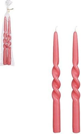 Κερί Κηροπηγίου Zaros Ροζ 27cm 4τμχ