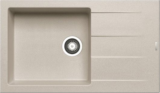 Νεροχύτης Pyramis Athlos 1B 1D Plus από Συνθετικό Γρανίτη 86x50cm Ένθετος Μπεζ