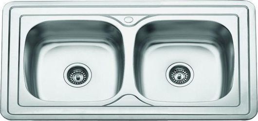 Νεροχύτης Gloria Eden II Inox Σατινέ 100x50cm Ένθετος Ασημί
