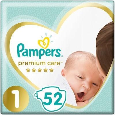 Pampers Πάνες με Αυτοκόλλητο Premium Care No. 1 για 2-5kg 52τμχ