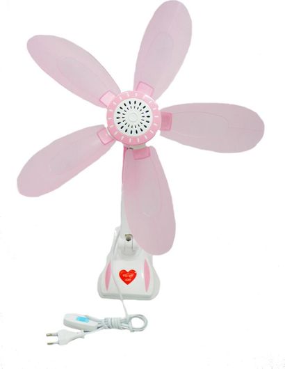 Ανεμιστήρας Επιτραπέζιος με Μανταλάκι & Διακόπτη Ροζ F-620A