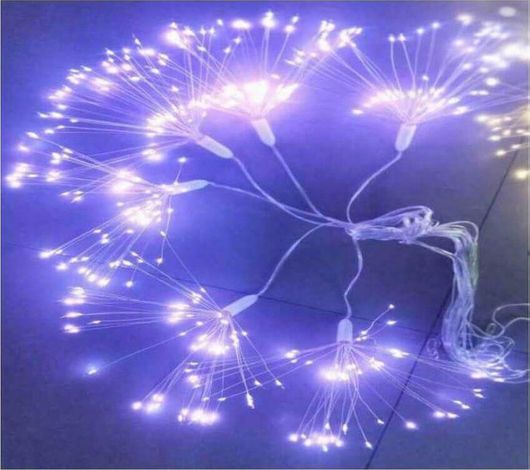 Λαμπάκια Οπτικών Ινών 5μ. Λευκό σε Σειρά 1τμχ