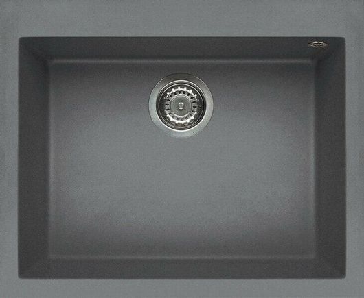 Νεροχύτης Elleci Quadra 110 Metaltek Ένθετος από Συνθετικό Γρανίτη 61x50cm Γκρι