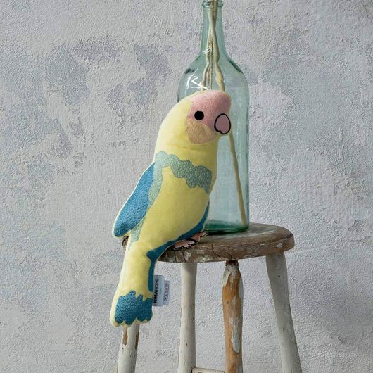 Διακοσμητικό Μαξιλάρι Κούνιας Nima Affe 28x42cm Κίτρινo