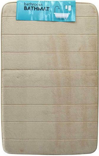 Πατάκι Μπάνιου Ankor 812523 Memory Foam με Pvc 50x80cm Ankor-Μπεζ