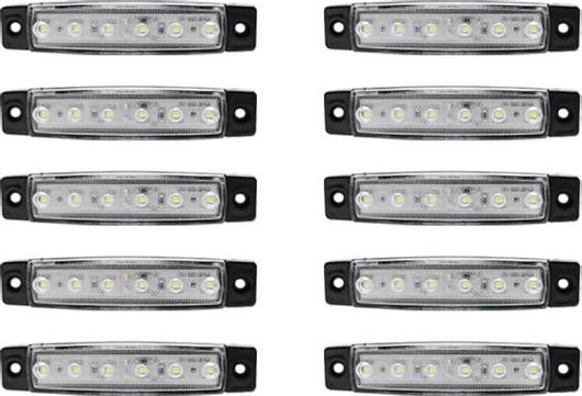 Προβολείς Αυτοκινήτου LED Φώτα Όγκου Φορτηγών IP66 Λευκό 24v 10 τεμάχια