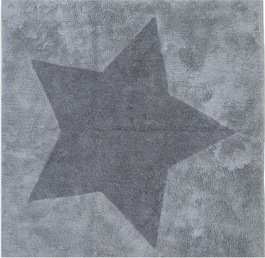 Παιδικό Χαλί Nef-Nef Συνθετικό 120x120cm Junior Star Γκρι
