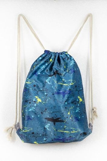 Σακίδιο TORTUE για Αγόρι Μπλε με Καρχαρίες