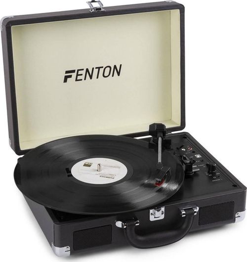 Πικάπ Fenton RP115 Βαλιτσάκι με Προενίσχυση και Ενσωματωμένα Ηχεία Μαύρο
