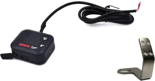 Βολτόμετρο Και Θερμόμετρο για Καθρέπτη Μοτοσυκλέτας Koso Bao24R1112V Αδιάβροχο με Θύρα Usb