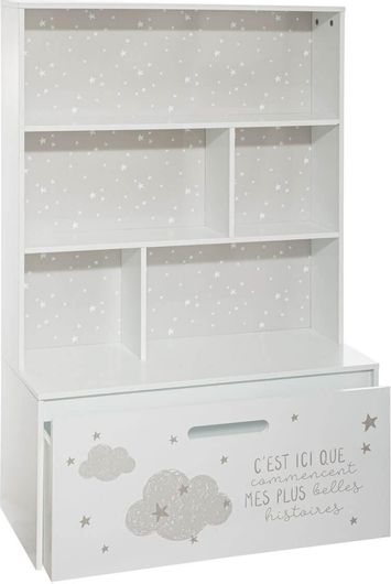 Παιδική Βιβλιοθήκη Spitishop A-S 174030 με Συρτάρι 75.3x30x113.7