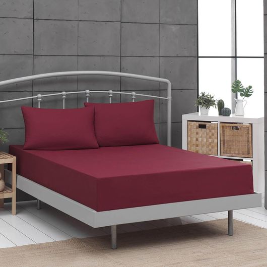 Μαξιλαροθήκες Σετ Beauty Home 1999 52x73cm Μπορντό