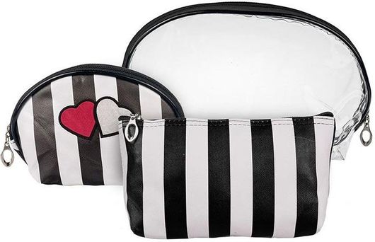 Νεσεσέρ A2S PVC Stripes 3τμχ Άσπρο Ρόζ Κόκκινο σε Διάφορα Χρώματα