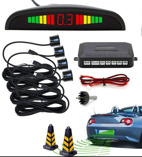 Σύστημα Παρκαρίσματος Αυτοκινήτου G-6001 με Οθόνη / Buzzer & 4 Αισθητήρες Μαύρο