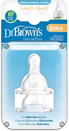 Θηλές Dr Brown's Options+ Επίπεδο 3 SN 6+ Μηνών 2τμχ