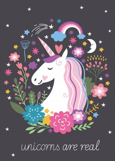 Παιδική Κουβέρτα Unicorn 51314 Fleece Βελουτέ Πολύχρωμη