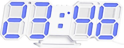 Ψηφιακό Ρολόι Τοίχου 3D Led B08Jhlnbb3 25×10×5cm Pvc Υλικό Μπλε
