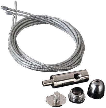 Ντίζα για Κρέμασμα Φωτιστικών Aca από Αλουμίνιο Ατσαλένια 2m με Ρυθμιζόμενο Ύψος για Προφίλ Αλουμινίου Ασημί SW224