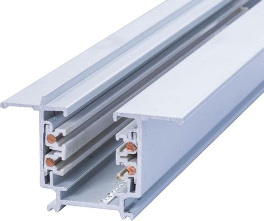 Ράγα Φωτιστικών Aca Χωνευτή 4 Καλωδίων 2m Λευκή για Σποτ σε Λευκό Χρώμα 4WRE2MW